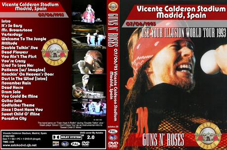 Vídeos de conciertos: Guns n' Roses el 6 de julio de 1993 en el Vicente Calderón de Madrid