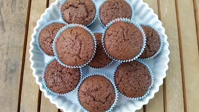 Magdalenas de chocolate veganas Magdalenas de chocolate veganas