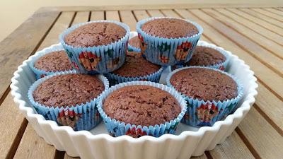 Magdalenas de chocolate veganas Magdalenas de chocolate veganas