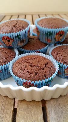 Magdalenas de chocolate veganas Magdalenas de chocolate veganas