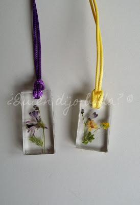 Colgantes de resina con flores de ¿Quién dijo boda?