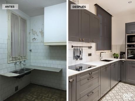 terraza primer piso moderna reforma piso barcelona piso reforma barcelona estilo nórdico estilo cálido diseño interiores diseño exteriores cuarto de baño morderno antes-después   