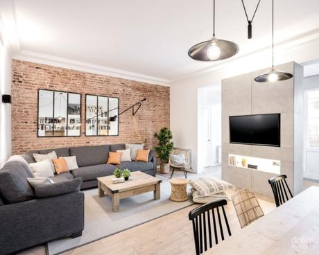 terraza primer piso moderna reforma piso barcelona piso reforma barcelona estilo nórdico estilo cálido diseño interiores diseño exteriores cuarto de baño morderno antes-después   