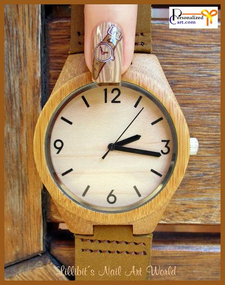Reloj de madera de bambú de Personalized Cart.com