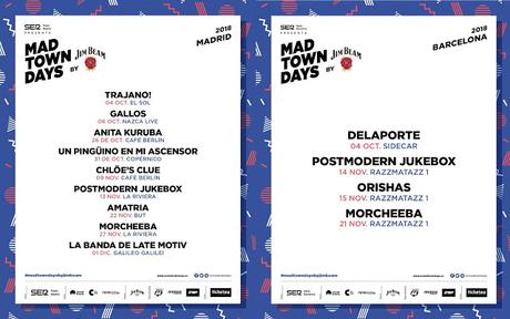 Madtowndays by Jim Beam vuelve en otoño con conciertos en Madrid y Barcelona