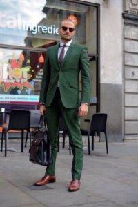 green suit
