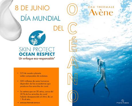 Skin Protect-Ocean Respect día mundial del océano 8 de junio sunprotect dermocosmetica Avène medioambiente farmacia