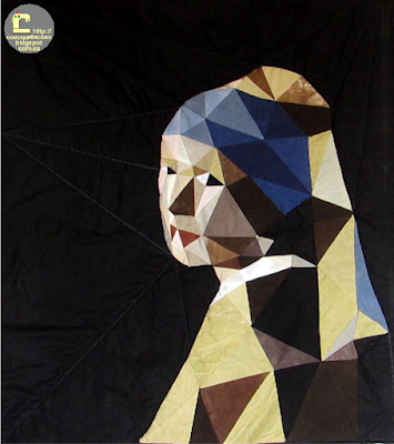 Patchwork figurativo. La joven de la perla. Video. Patchwork figurativo. La joven de la perla. Video.