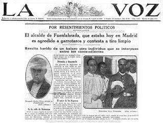 El alcalde de Fuenlabrada, que estaba hoy en Madrid, es agredido a garrotazos y contesta a tiro limpio