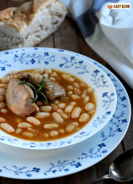 Receta de alubias blancas con perdiz