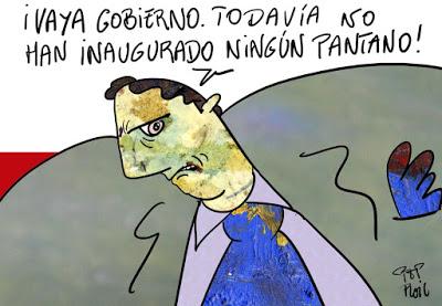 Cambio de tercio: M. Rajoy hace mutis por el foro; Pedro Sánchez aparece en la Moncloa.