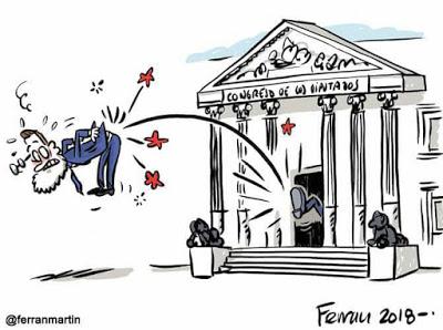 Cambio de tercio: M. Rajoy hace mutis por el foro; Pedro Sánchez aparece en la Moncloa.