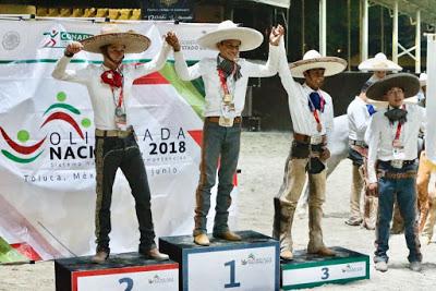 CONQUISTA ESTADO DE MÉXICO DOS MEDALLAS DE ORO EN CHARRERÍA