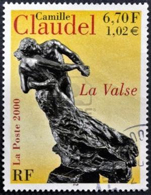 rance-circa-2000-un-timbre-imprime-en-france-montre-la-sculpture-quot-la-valse-quot-de-camille-claudel