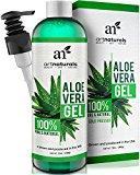 Art Naturals - Gel orgánico de aloe vera para cara, cabello y cuerpo. 100% natural y prensado en frío. Perfecto para el tratamiento de quemaduras solares, de eccemas, de picaduras de insectos, para pieles secas y dañadas, para combatir el envejecimiento de la piel, erupciones, golpes o acné, 350 gramos.