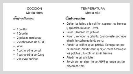 Crema de Coliflor Al Curry