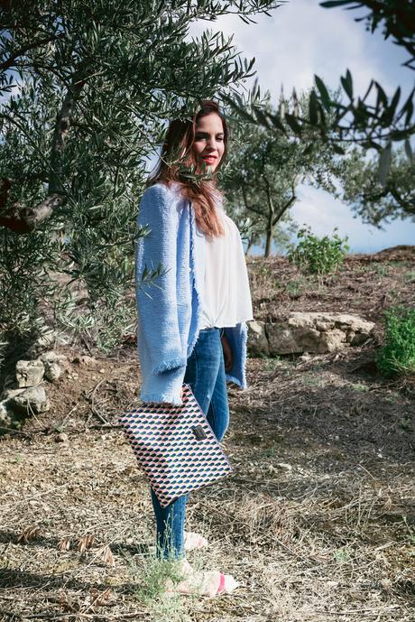 Abrigo Tweed Azul _DSF7574