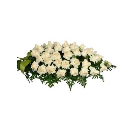 cojin-de-rosas-blancas ENVIO DE CORONAS FUNERARIAS EN TODA BARCELONA