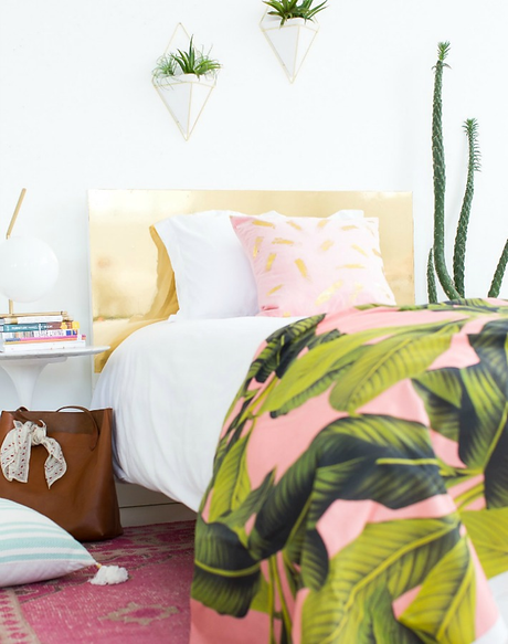 Decorar un dormitorio tropical con diy y un presupuesto de 100€