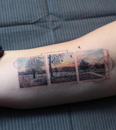 40 Tatuajes de paisajes que te dejarán sin aliento