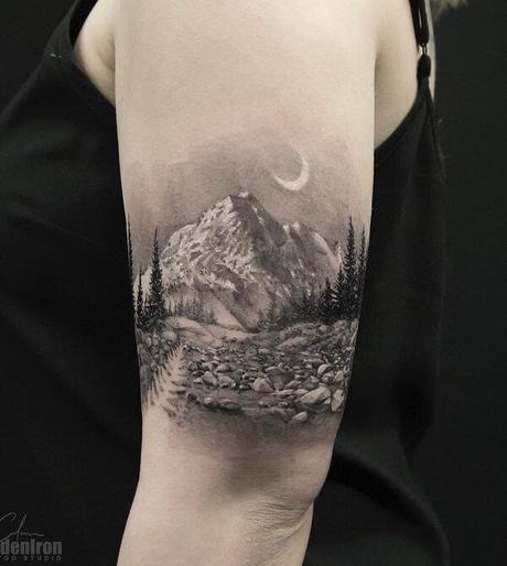 40 Tatuajes de paisajes que te dejarán sin aliento