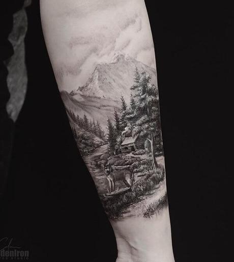 40 Tatuajes de paisajes que te dejarán sin aliento