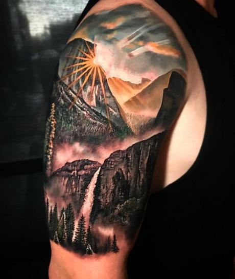 40 Tatuajes de paisajes que te dejarán sin aliento Parte 2 - Paperblog