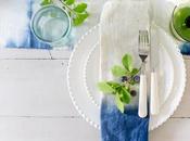 mesa verano blanco azul índigo