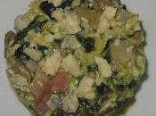 Revuelto setas espinacas