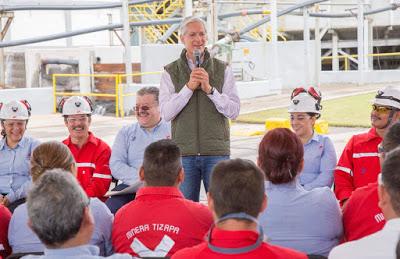 RECONOCE GOBERNADOR IMPORTANCIA DEL SECTOR MINERO PARA LA ENTIDAD