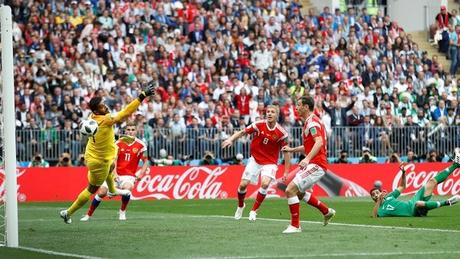 Rusia goleó 5-0 a Arabia Saudita en el partido inaugural del Mundial