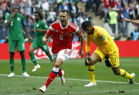 Rusia goleó 5-0 a Arabia Saudita en el partido inaugural del Mundial