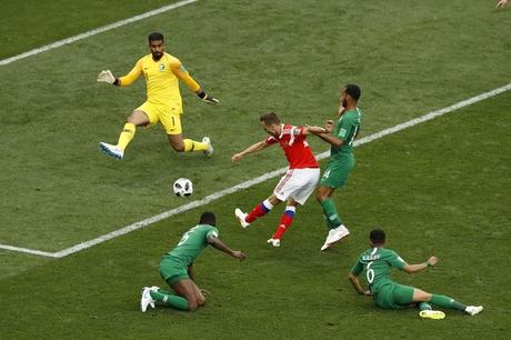 Rusia goleó 5-0 a Arabia Saudita en el partido inaugural del Mundial