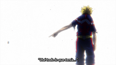 Momento épico entre All Might e Izuku en Boku no Hero capitulo 11