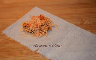 Briouats de pescado (empanadillas)