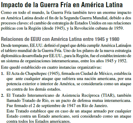 América Latina durante la Guerra Fría  (PUE)