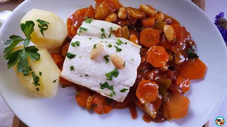 Bacalao con salsa de almendras