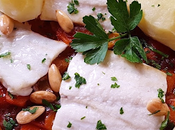 Bacalao salsa almendras