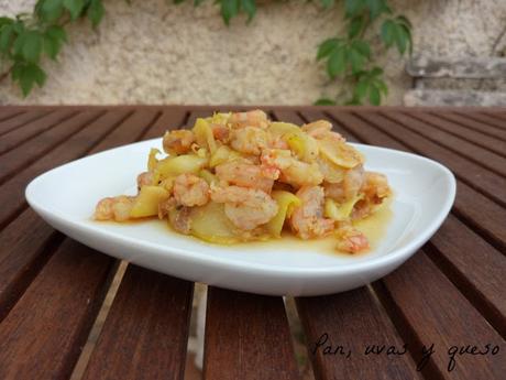 Gambas con calabacín Gambas con calabacín