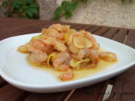 Gambas con calabacín