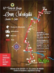 Recorrido cabalgata Feria de Buga 2018