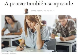 APRENDER A PENSAR. Lo hacemos menos de lo que creemos