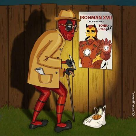 Conoce a los superheroes que envejecieron gracias a esta artista Rusa