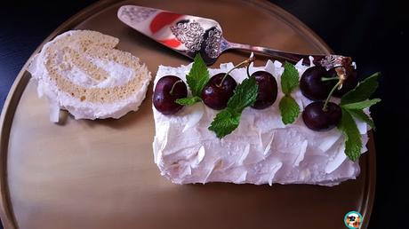 Brazo gitano de mousse de coco Brazo gitano de mousse de coco