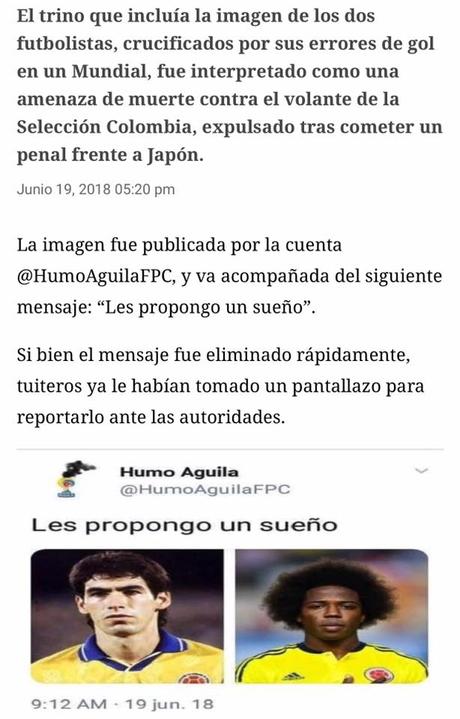 Amenazan a Carlos Sánchez por twitter Amenazan a Carlos Sánchez por twitter