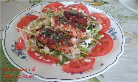 Brochetas de pavo
