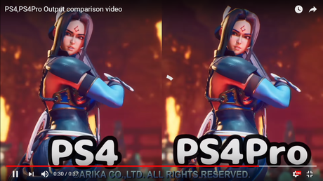 Fighitng EX Layer lanza trailer comparación de Ps4 vs Ps4 Pro