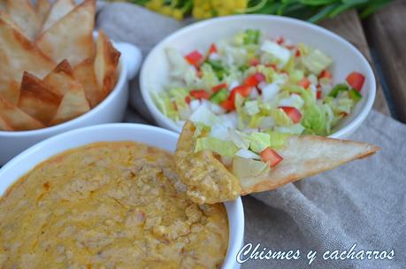 Burrito Dip con nachos fáciles Burrito Dip con nachos fáciles