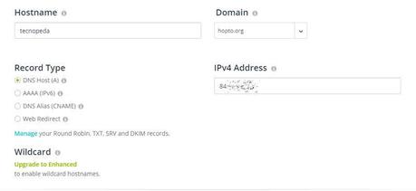 Completamos los datos del Hostname en No Ip acceder de forma remota a un router