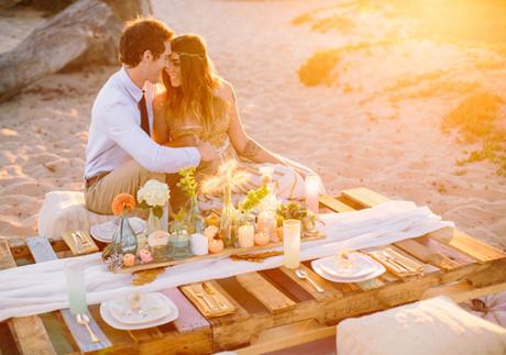 Inspiración para una cena de verano con un palet